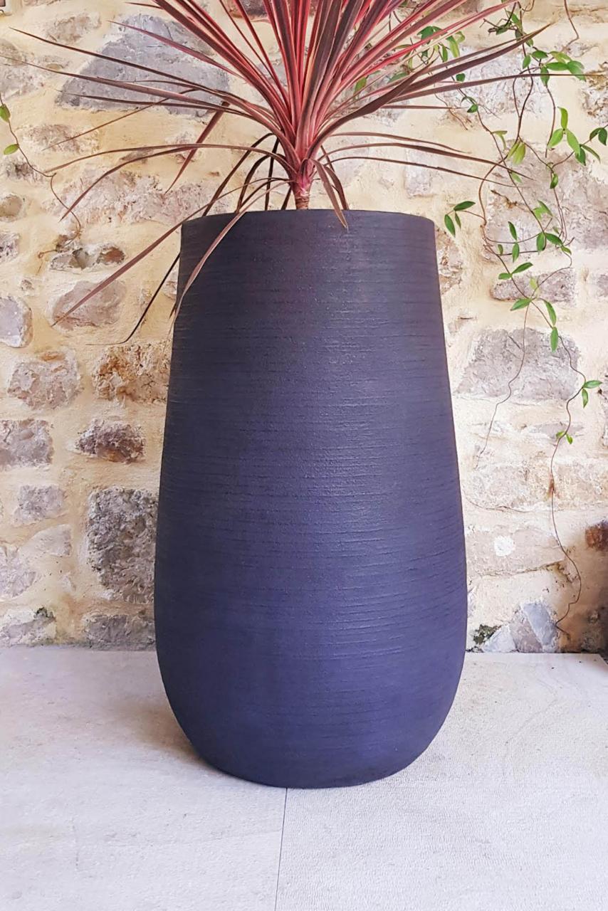 vaso in cemento fatto a mano artigianali Costa Azzurra