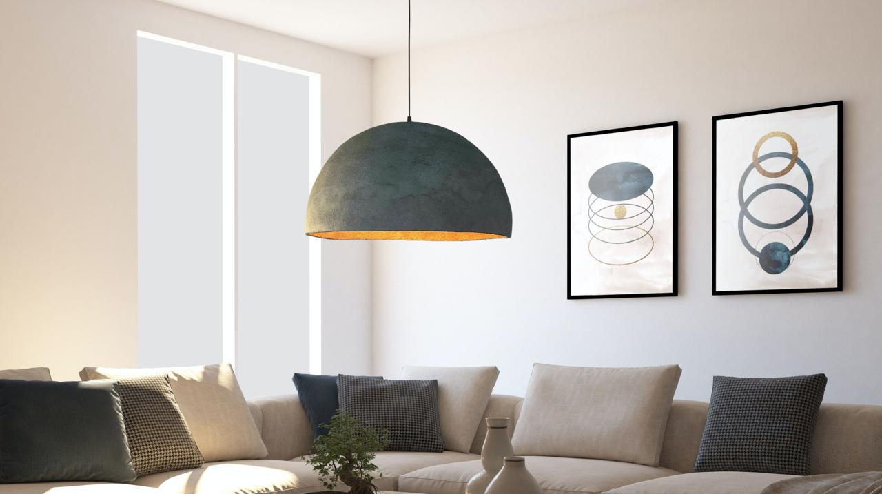 Lampada Moki in cemento - Design scultoreo e moderno