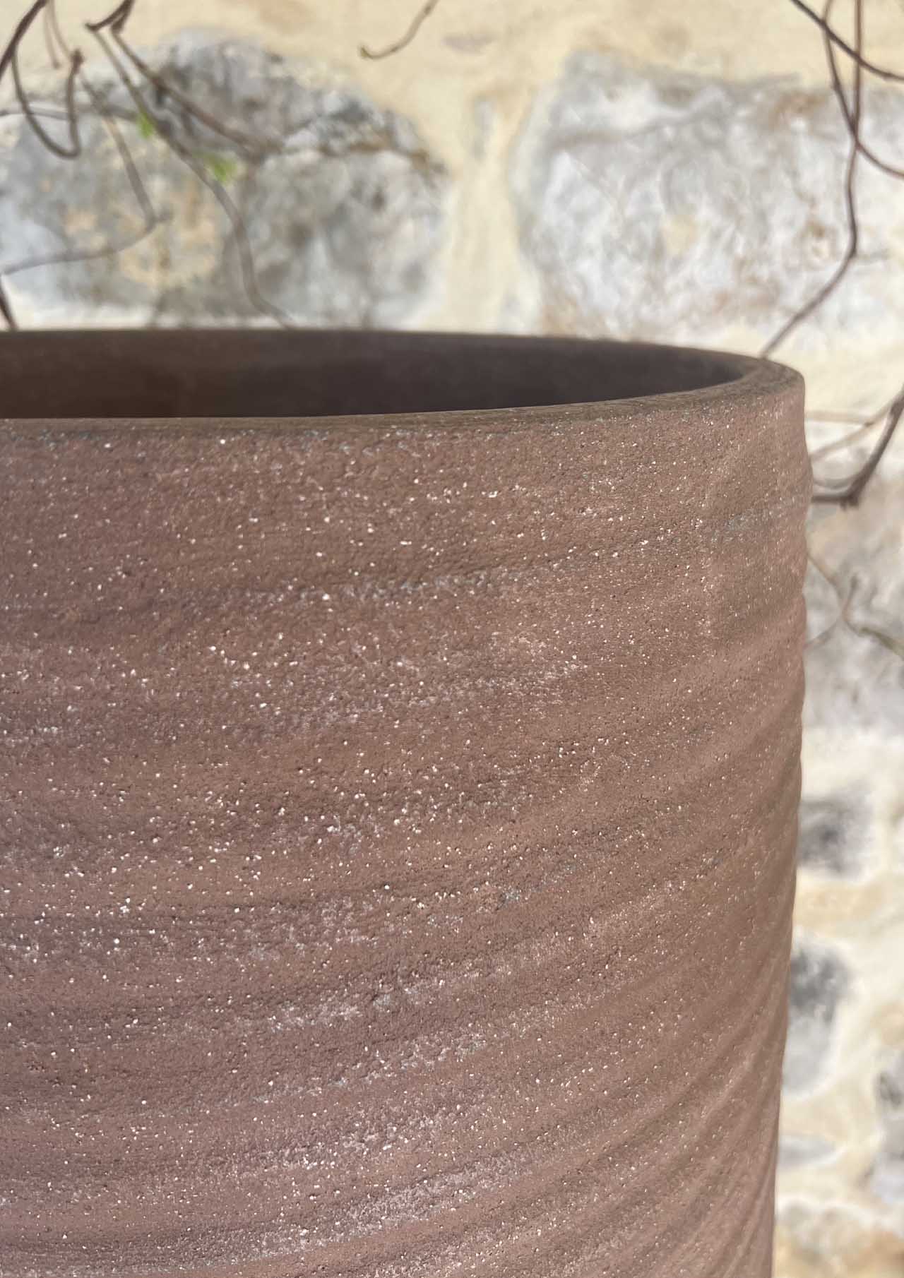 Vaso da fiori basso e gigante per la sistemazione di giardini paesaggistici